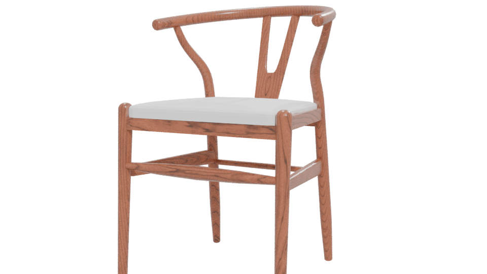 Elegant Wooden Dining Chair 3D Model - Professional 3D Model Render 12