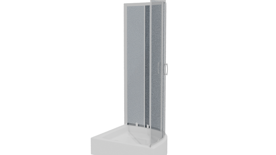 Elegant Corner Shower Unit 3D - Professional 3D Model Render 12