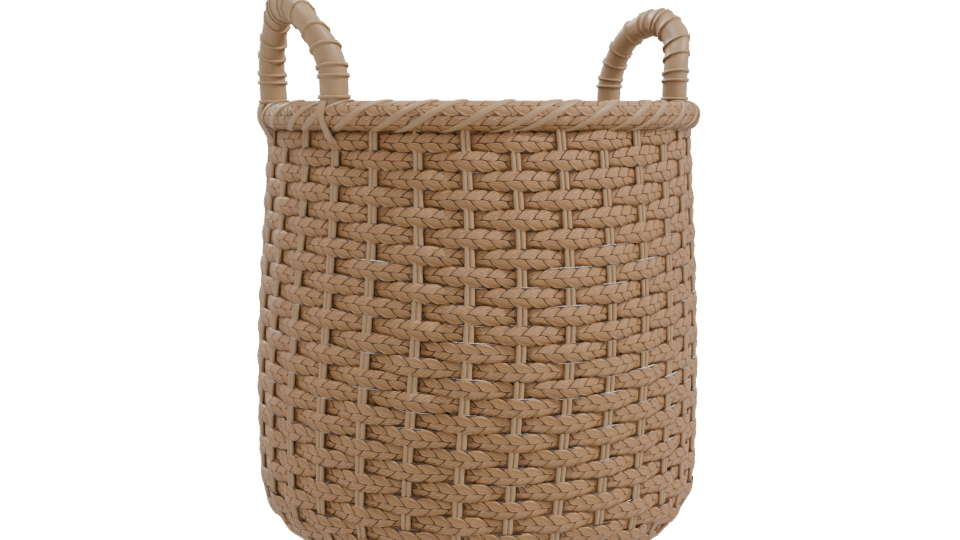 Woven Natural Storage Basket 3D - Professional 3D Model Render 10