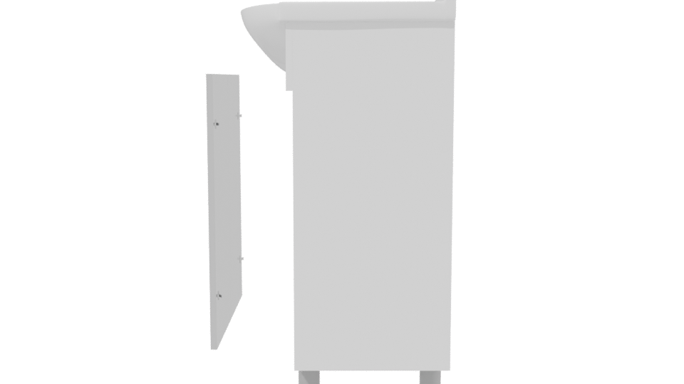 Sleek Minimalist Bathroom Cabinet 3D - Professional 3D Model Render 2