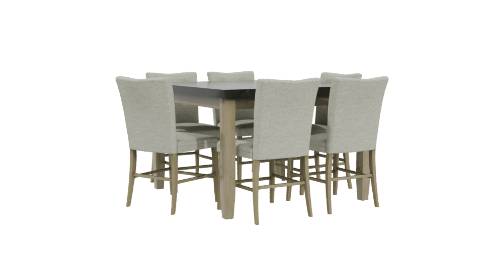 Stylish Dining Table Set 3D - Professional 3D Model Render 4
