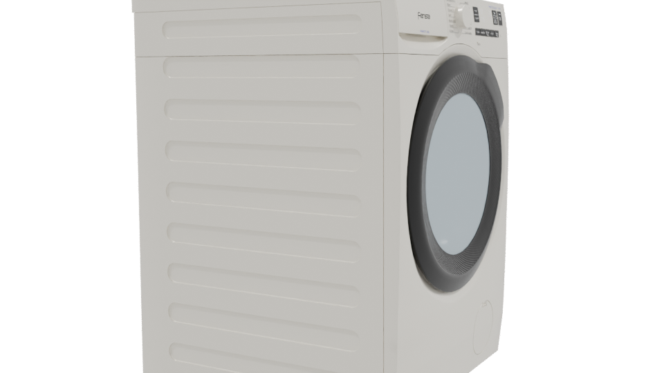 Realistic Front Load Washing Machine 3D - Professional 3D Model Render 9
