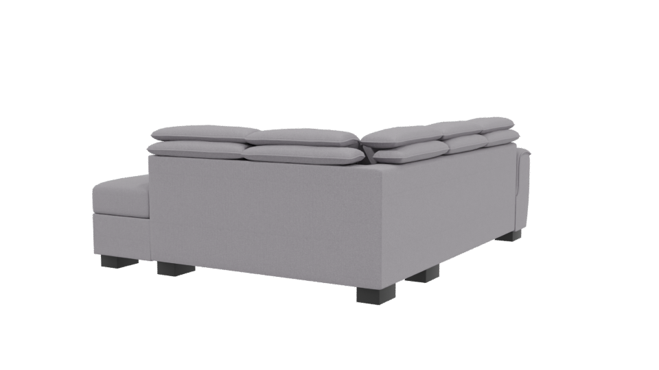 Contemporary L-Shaped Sofa 3D - Professional 3D Model Render 3