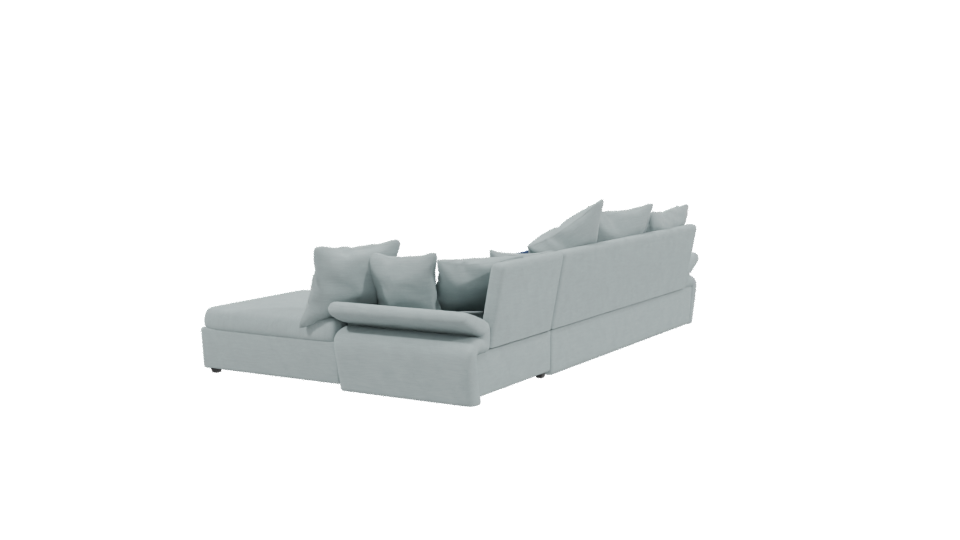 Cozy Sectional Sofa 3D Model - Professional 3D Model Render 3