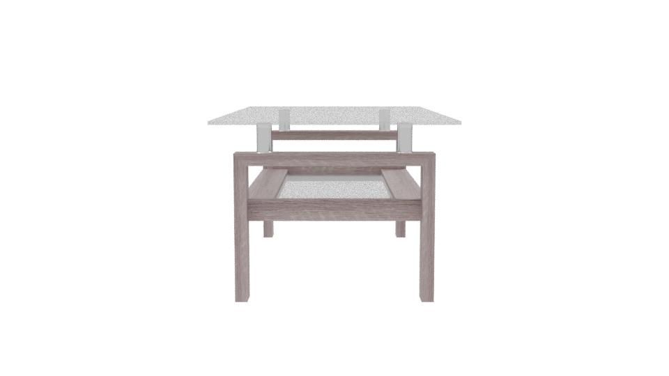 Stylish Glass Top Coffee Table - Professional 3D Model Render 8