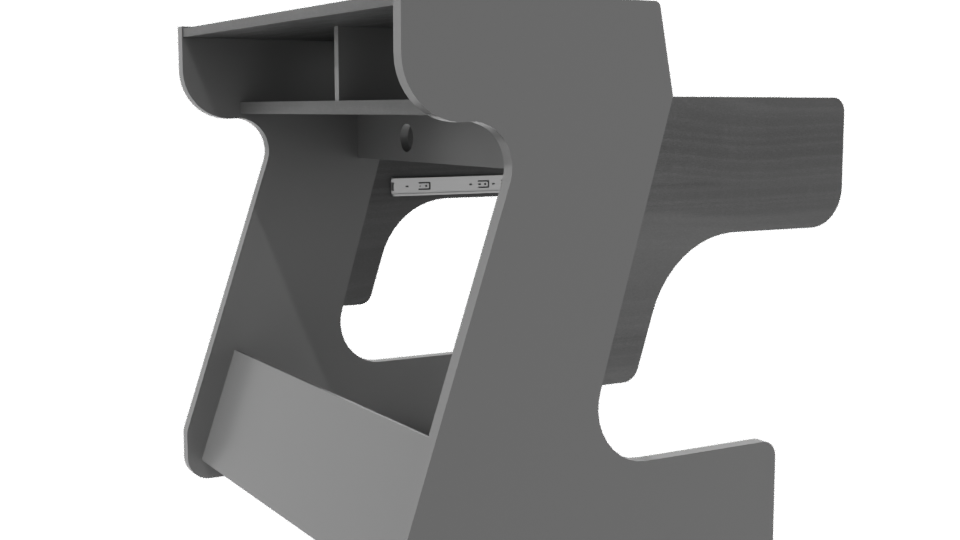 Contemporary Office Desk 3D Model - Professional 3D Model Render 7