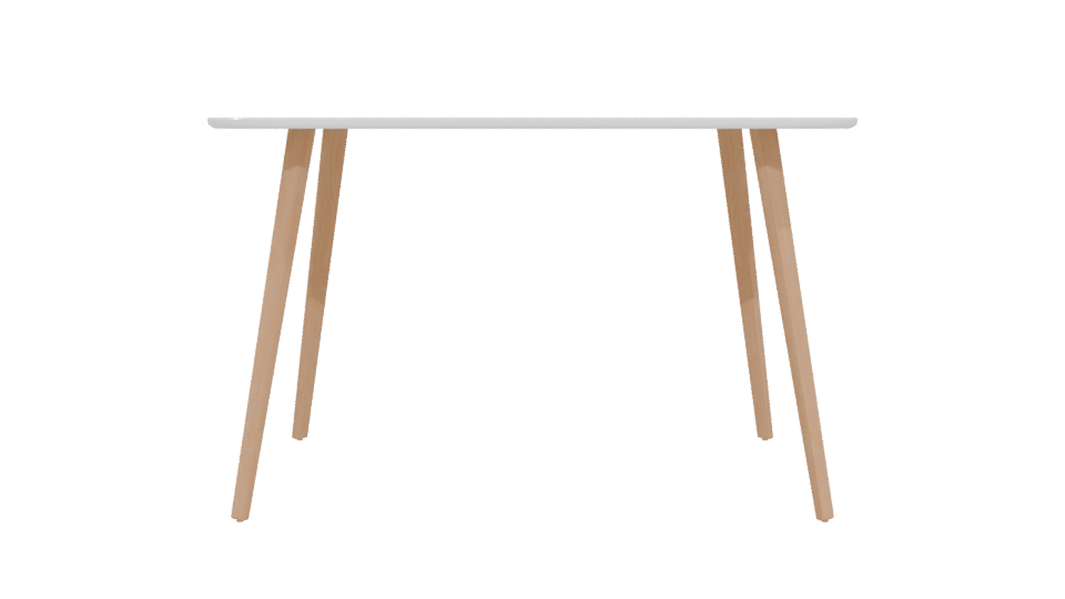 Contemporary Wooden Dining Table 3D Model - Professional 3D Model Render 5