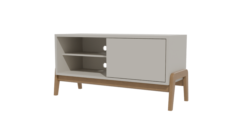 Modern Minimalist TV Stand 3D - Professional 3D Model Render 12