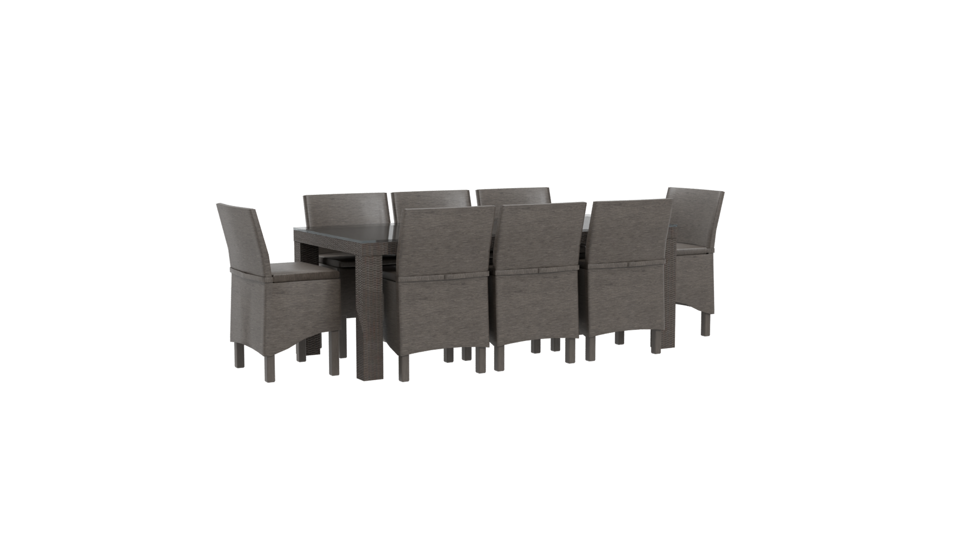 Modern Outdoor Dining Table Set 3D - Professional 3D Model Render 13