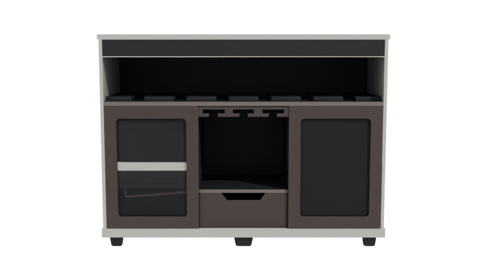 Modern Kitchen Storage Unit 3D - Professional 3D Model Render 11