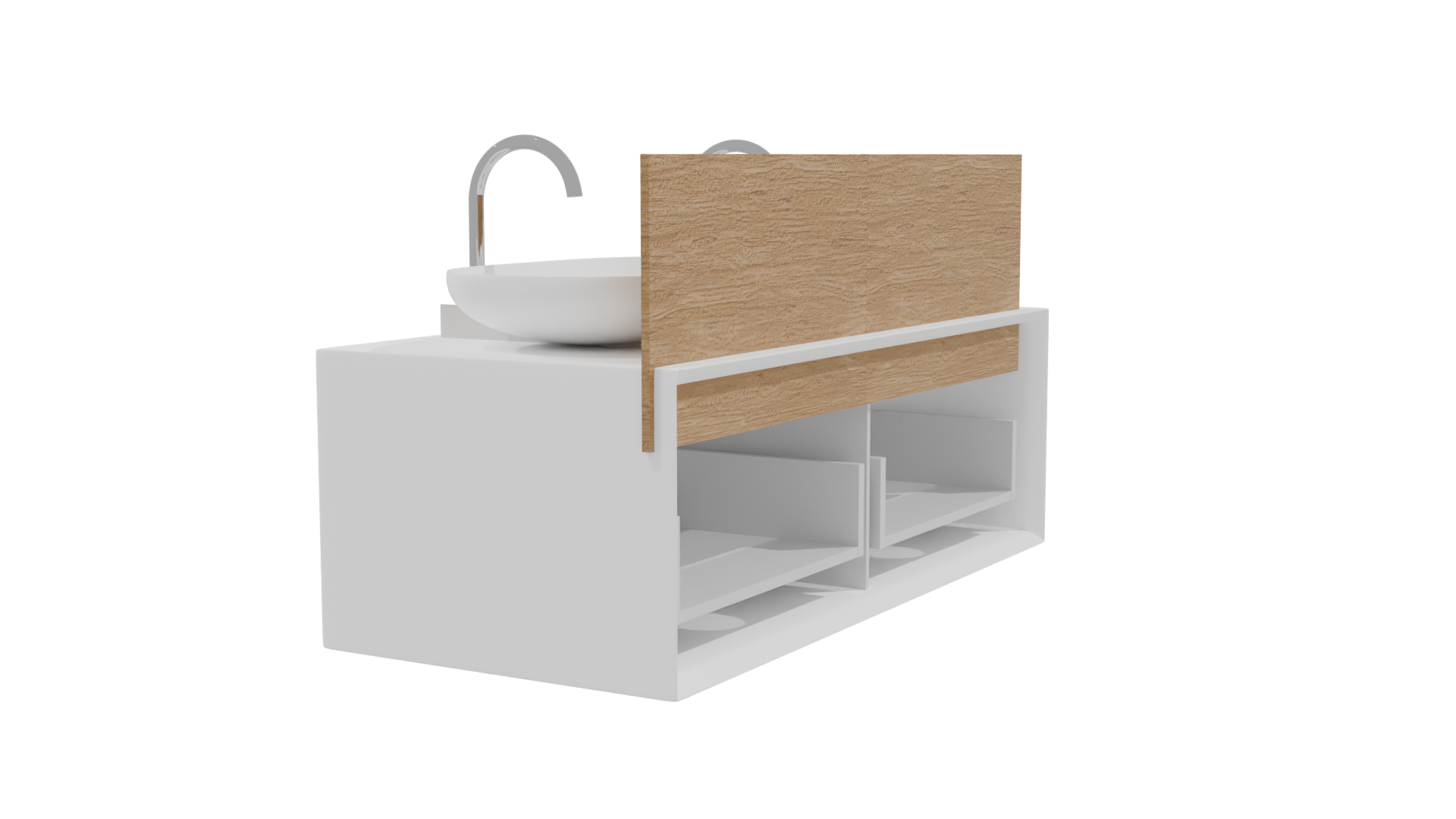 Double Sink Bathroom Vanity 3D - Professional 3D Model Render 9