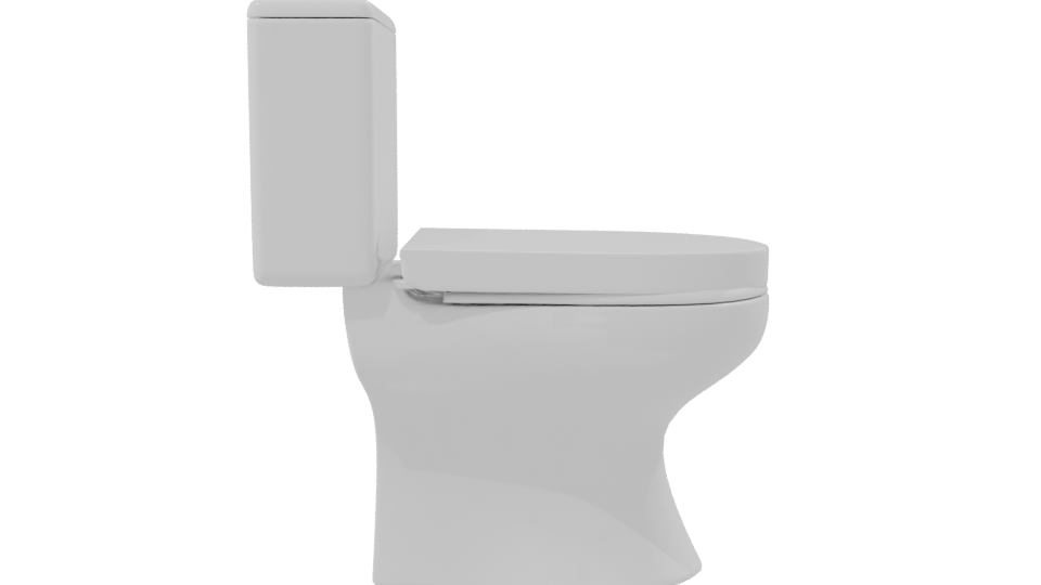 Contemporary Bathroom Toilet Model - Professional 3D Model Render 8