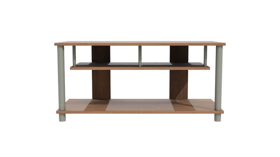 Modern Wooden TV Stand Model - Professional 3D Model Render 11