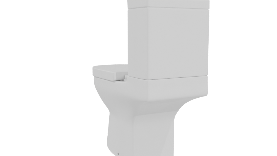 Modern Bathroom Toilet 3D Model - Professional 3D Model Render 4