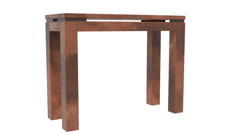 Rustic Wooden Farmhouse Table 3D Model - Professional 3D Model Render 13