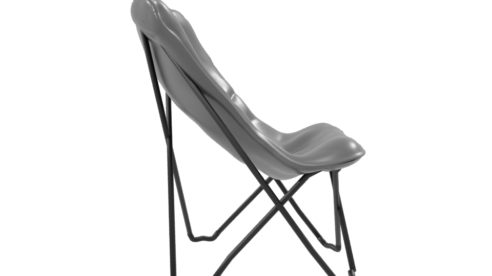 Stylish Folding Lounge Chair 3D - Professional 3D Model Render 8