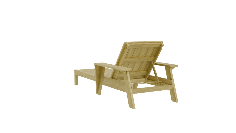 Sunbed Amarillo 3D Model - Professional 3D Model Render 4