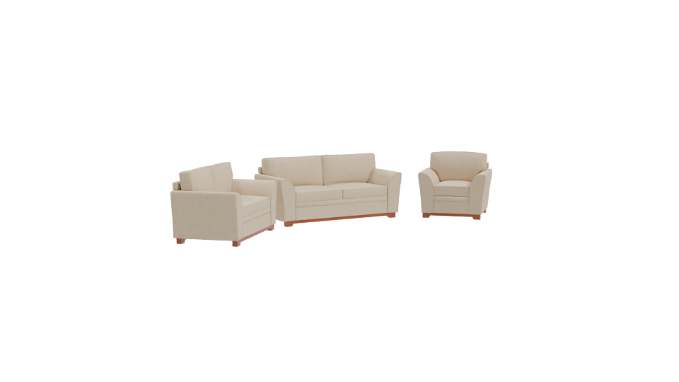 Elegant Sofa Seating Set 3D - Professional 3D Model Render 10