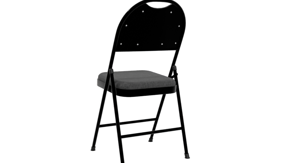 Stylish Modern Folding Chair Model - Professional 3D Model Render 4