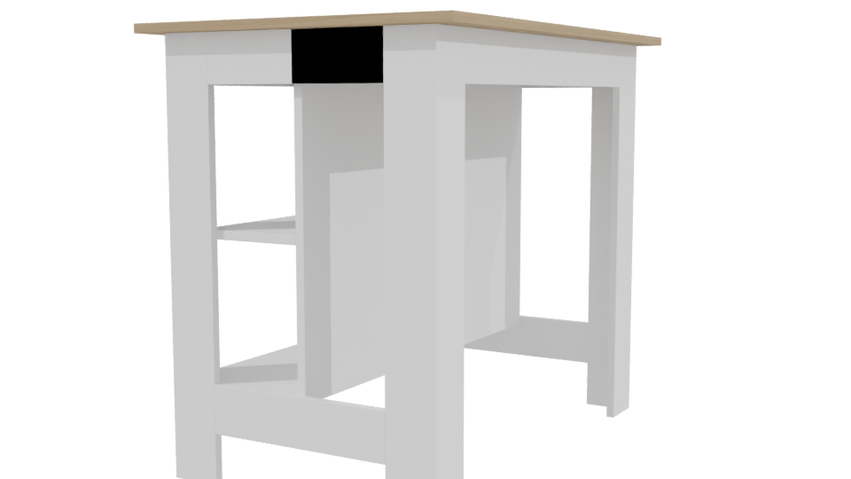 Minimalist Wooden Table Model - Professional 3D Model Render 3