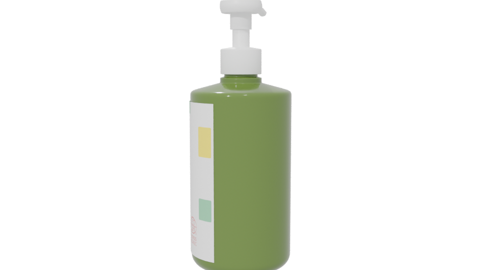 Stylish Green Pump Bottle 3D - Professional 3D Model Render 6