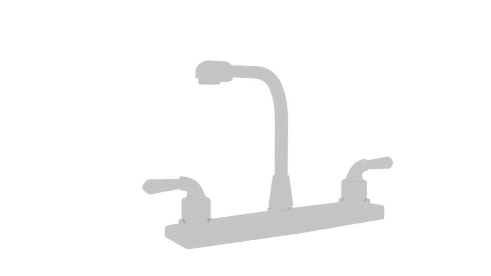 Stylish Kitchen Sink Faucet Model - Professional 3D Model Render 4
