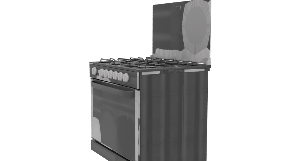 High-End Gas Range 3D Model - Professional 3D Model Render 13