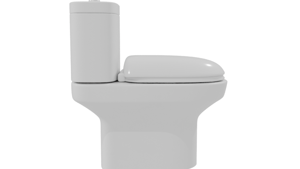 Sleek Modern Bathroom Toilet 3D Model - Professional 3D Model Render 8