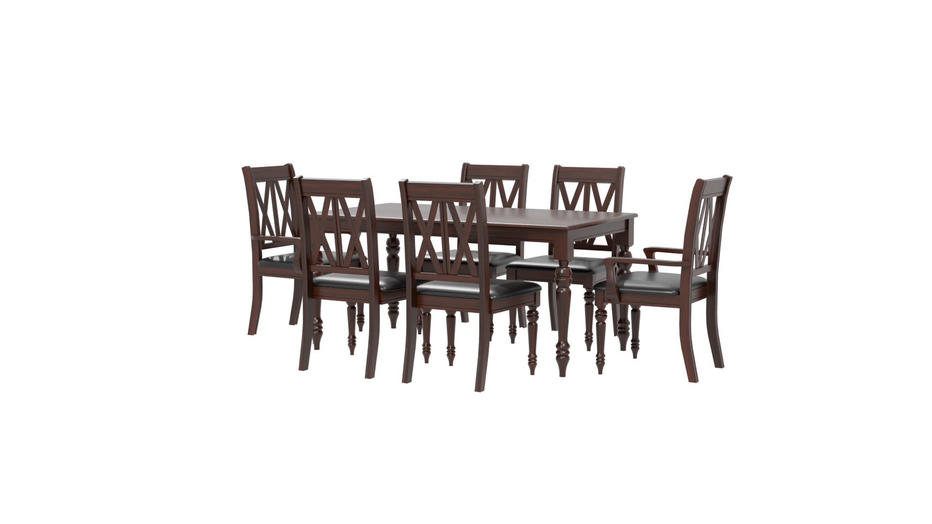 Elegant Dining Table Set 3D - Professional 3D Model Render 6