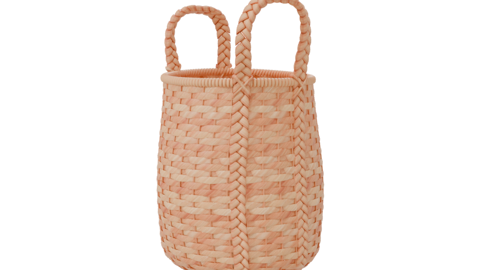 Stylish Handmade Woven Storage Basket 3D Model - Professional 3D Model Render 7
