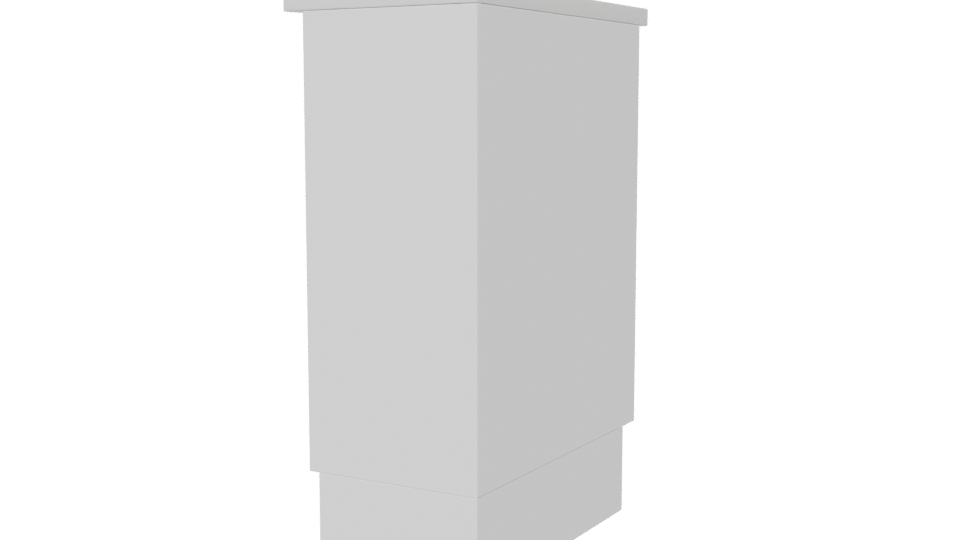 Modern Wooden Shelf Model 3D - Professional 3D Model Render 6