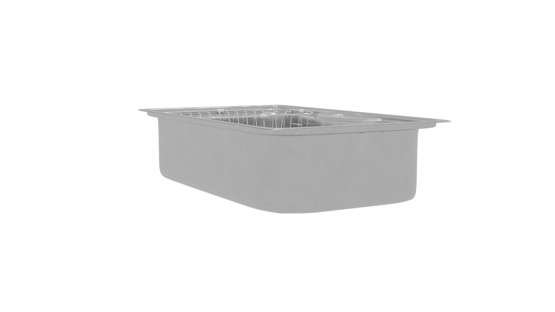 Stainless Steel Kitchen Sink Model - Professional 3D Model Render 22