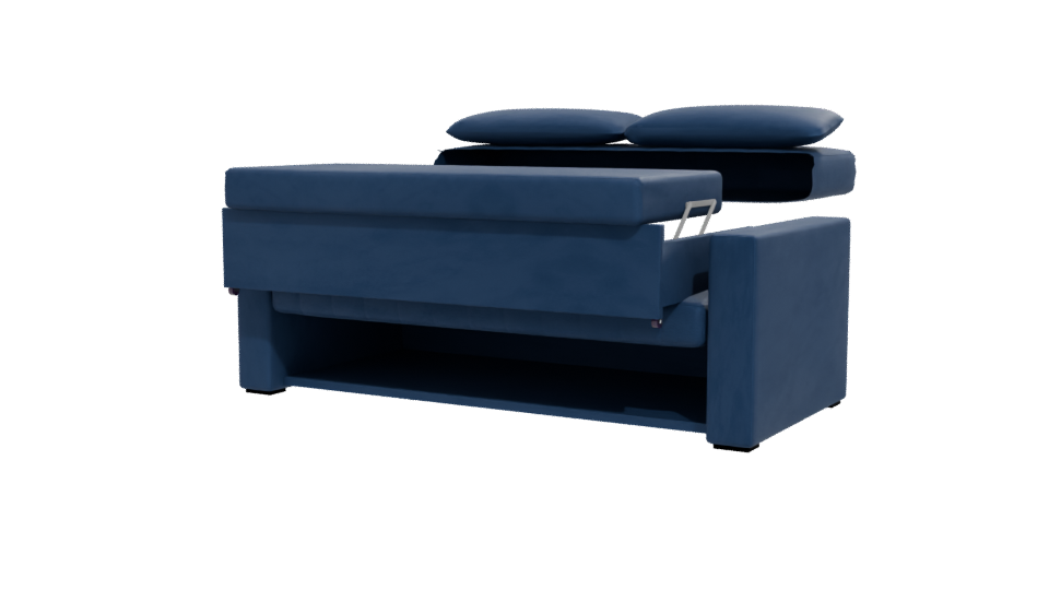 Sofá Cama Málaga Blue 3D Model - Professional 3D Model Render 12