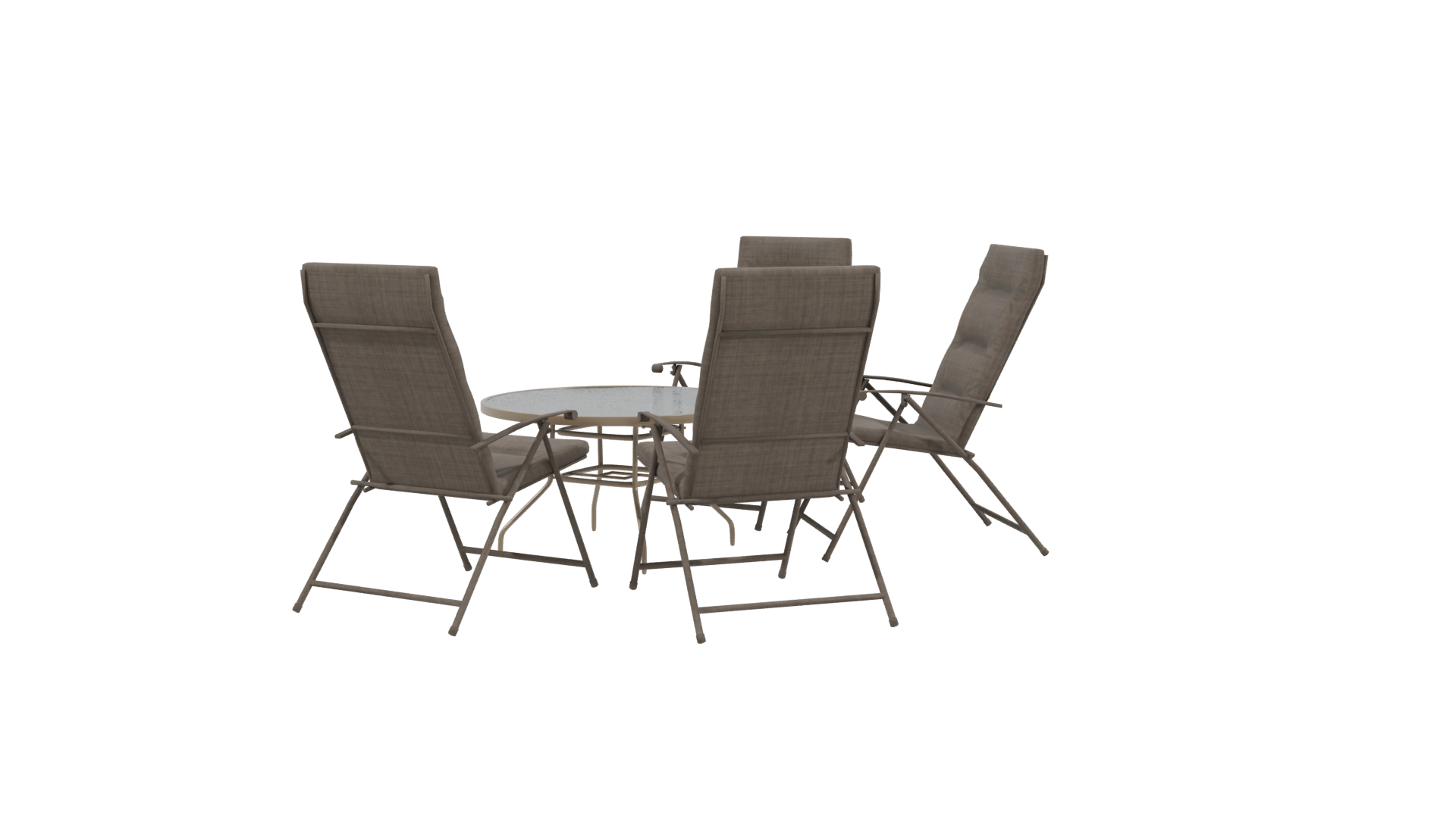 Stylish Outdoor Dining Set 3D Model - Professional 3D Model Render 3