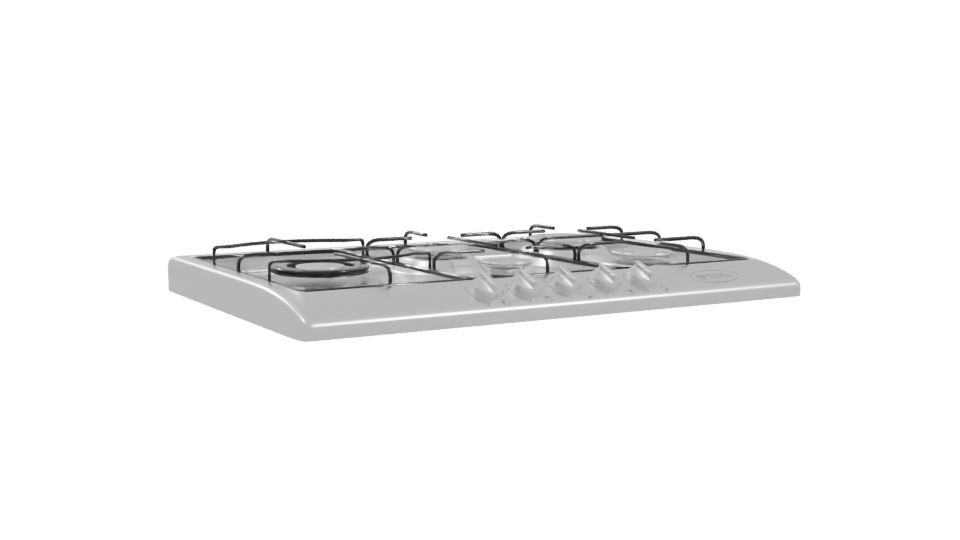 Stylish Modern Gas Cooktop 3D Model - Professional 3D Model Render 10