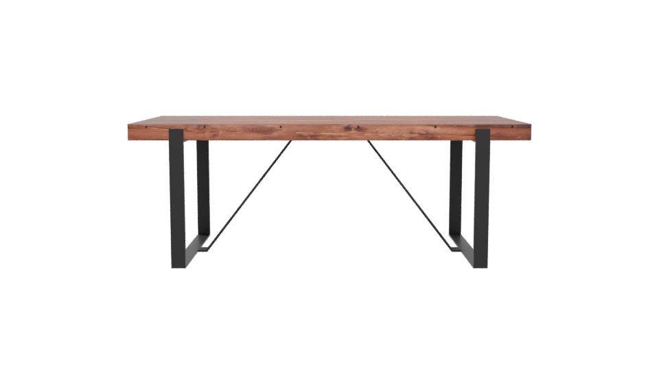 Stylish Wooden Dining Table Model - Professional 3D Model Render 5