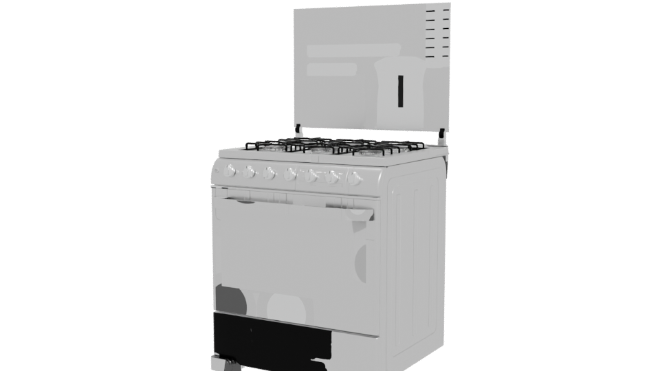 Modern Gas Stove 3D Model - Professional 3D Model Render 12