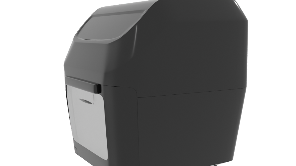 Modern Digital Air Fryer 3D Model - Professional 3D Model Render 13