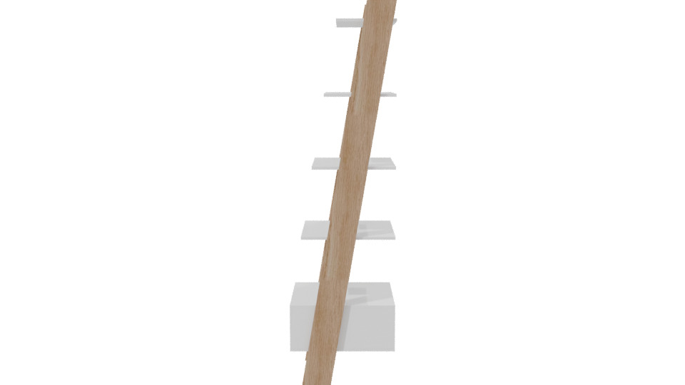 Stylish Modern Bookshelf 3D - Professional 3D Model Render 2