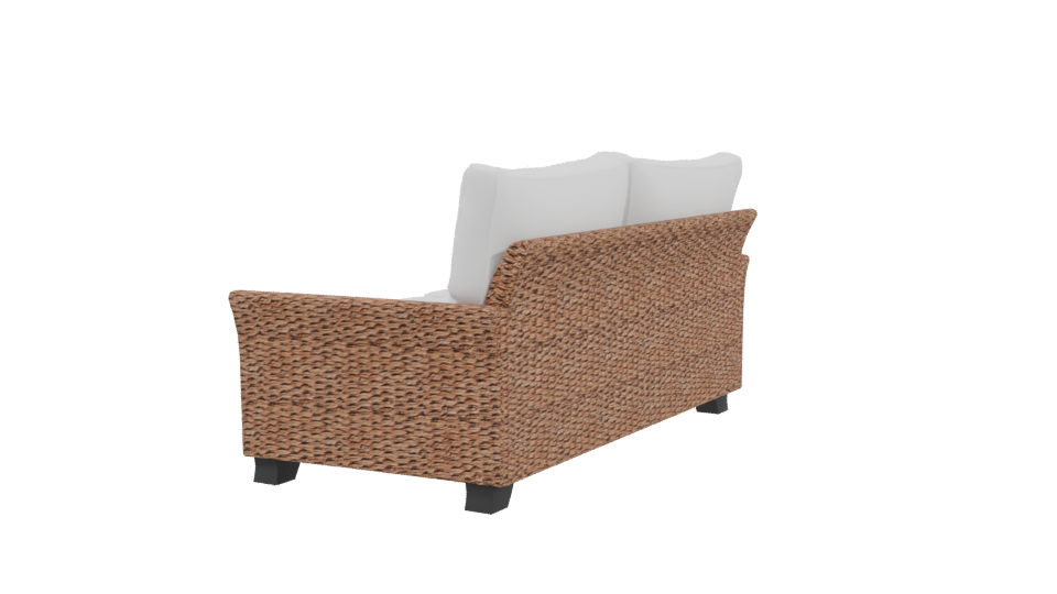Stylish Outdoor Rattan Sofa 3D Model - Professional 3D Model Render 3