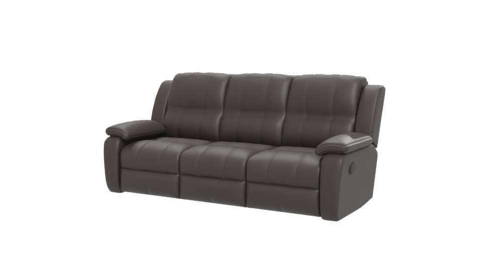 Stylish Brown Leather Sofa 3D Model - Professional 3D Model Render 12