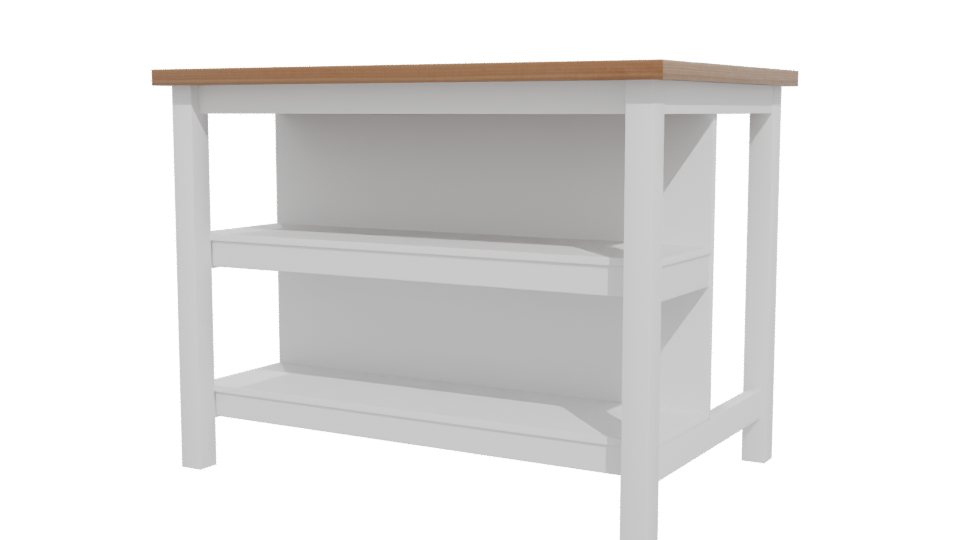 Isla Americana Dallas Blanca Table 3D - Professional 3D Model Render 12