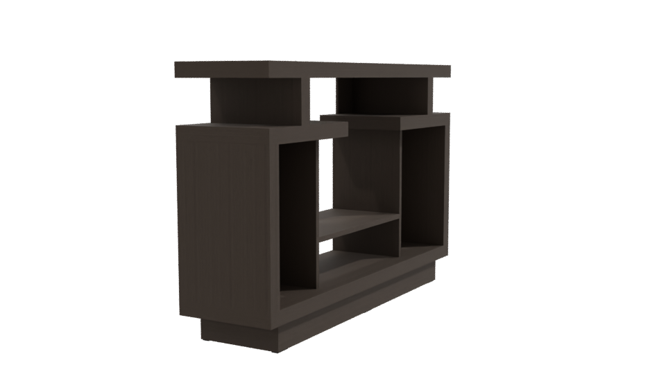Minimalist Wooden TV Stand 3D - Professional 3D Model Render 9