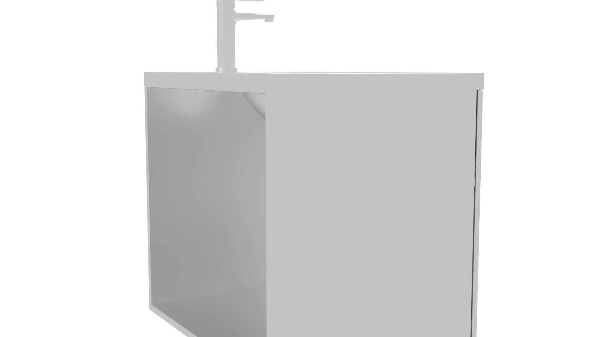 Contemporary Bathroom Vanity with Sink 3D Model - Professional 3D Model Render 19