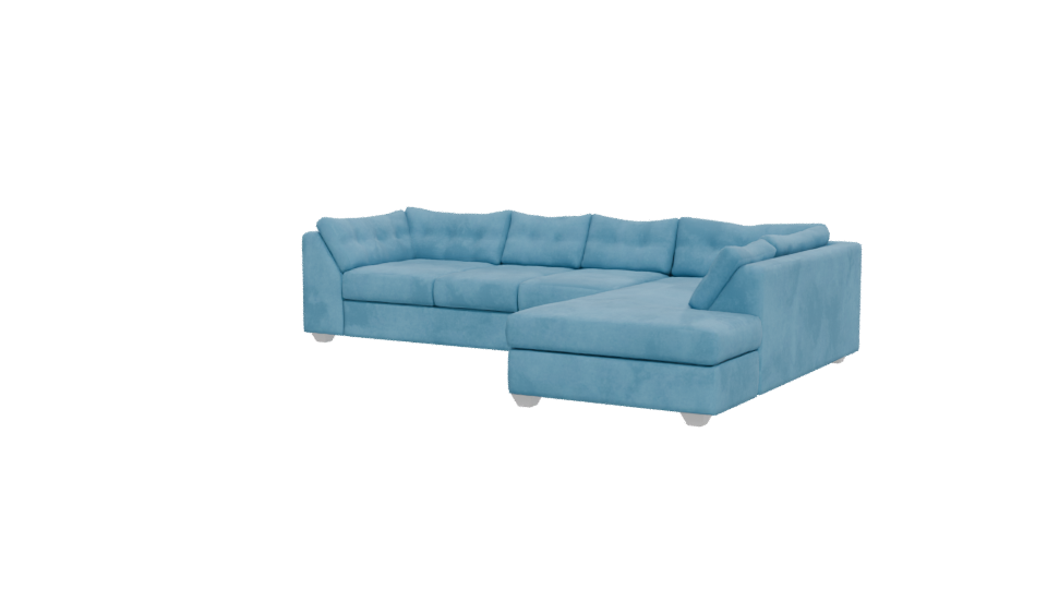Stylish Sectional Sofa Model - Professional 3D Model Render 12