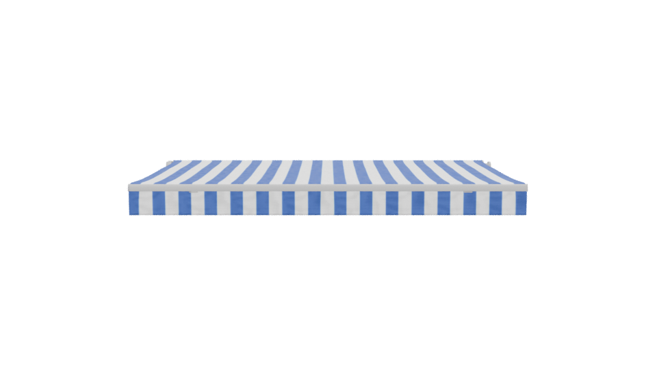 Striped Outdoor Canopy 3D Model - Professional 3D Model Render 2