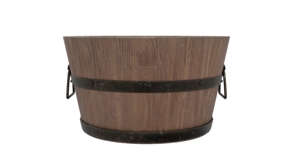 Realistic Wooden Barrel Model - Professional 3D Model Render 5