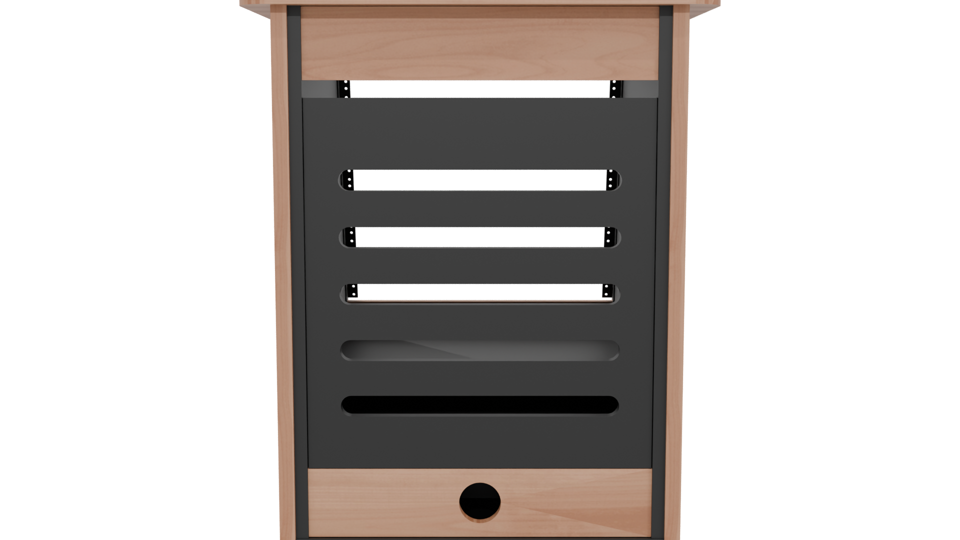 Contemporary Wooden Display Cabinet - Professional 3D Model Render 5