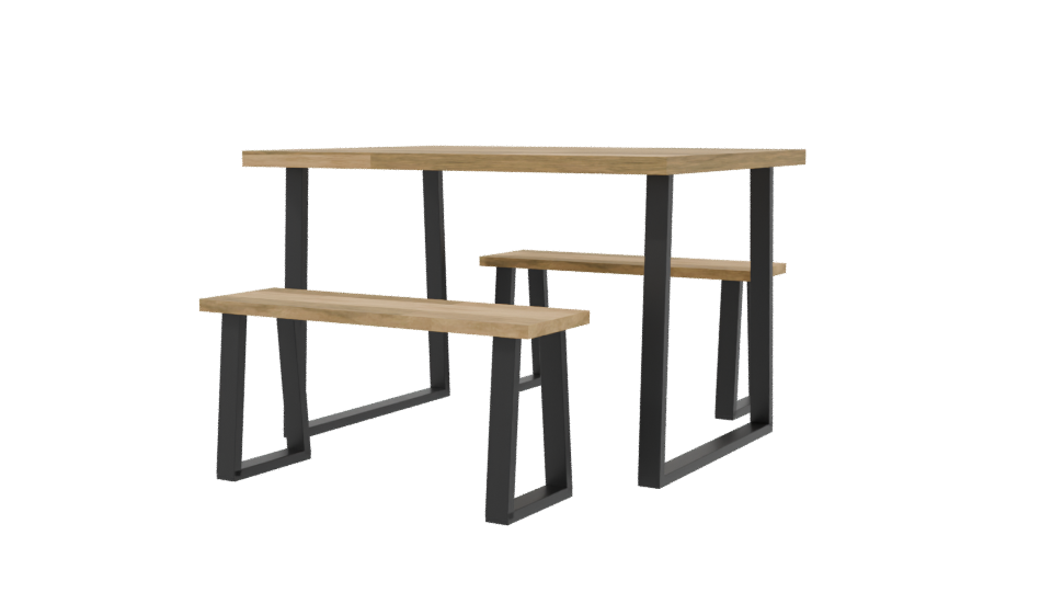 Modern Dining Table Set 3D - Professional 3D Model Render 3