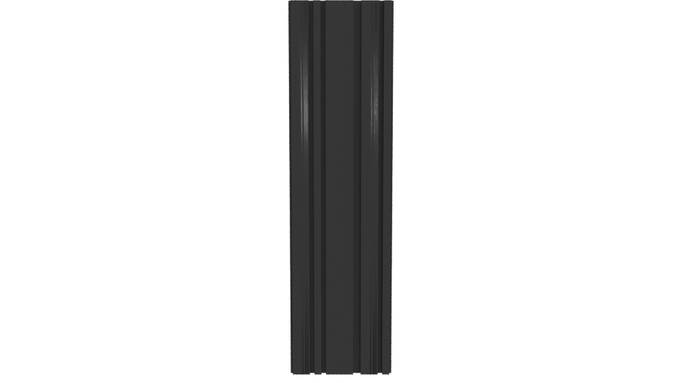 Stylized Black Vertical Wall Panel - Professional 3D Model Render 11